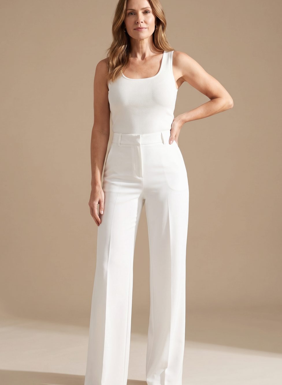 Layla | Women's High-Waist Wide-Leg Pleated Dress Pants