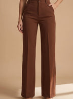 Layla | Women's High-Waist Wide-Leg Pleated Dress Pants