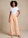 Victoria | Women's High-Waist Wide-Leg Stretch Pants Pockets