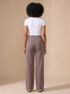 Victoria | Women's High-Waist Wide-Leg Stretch Pants Pockets