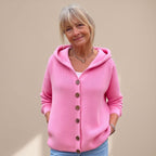 Aria | Women's Hooded Button-Front Knit Cardigan Relaxed Fit