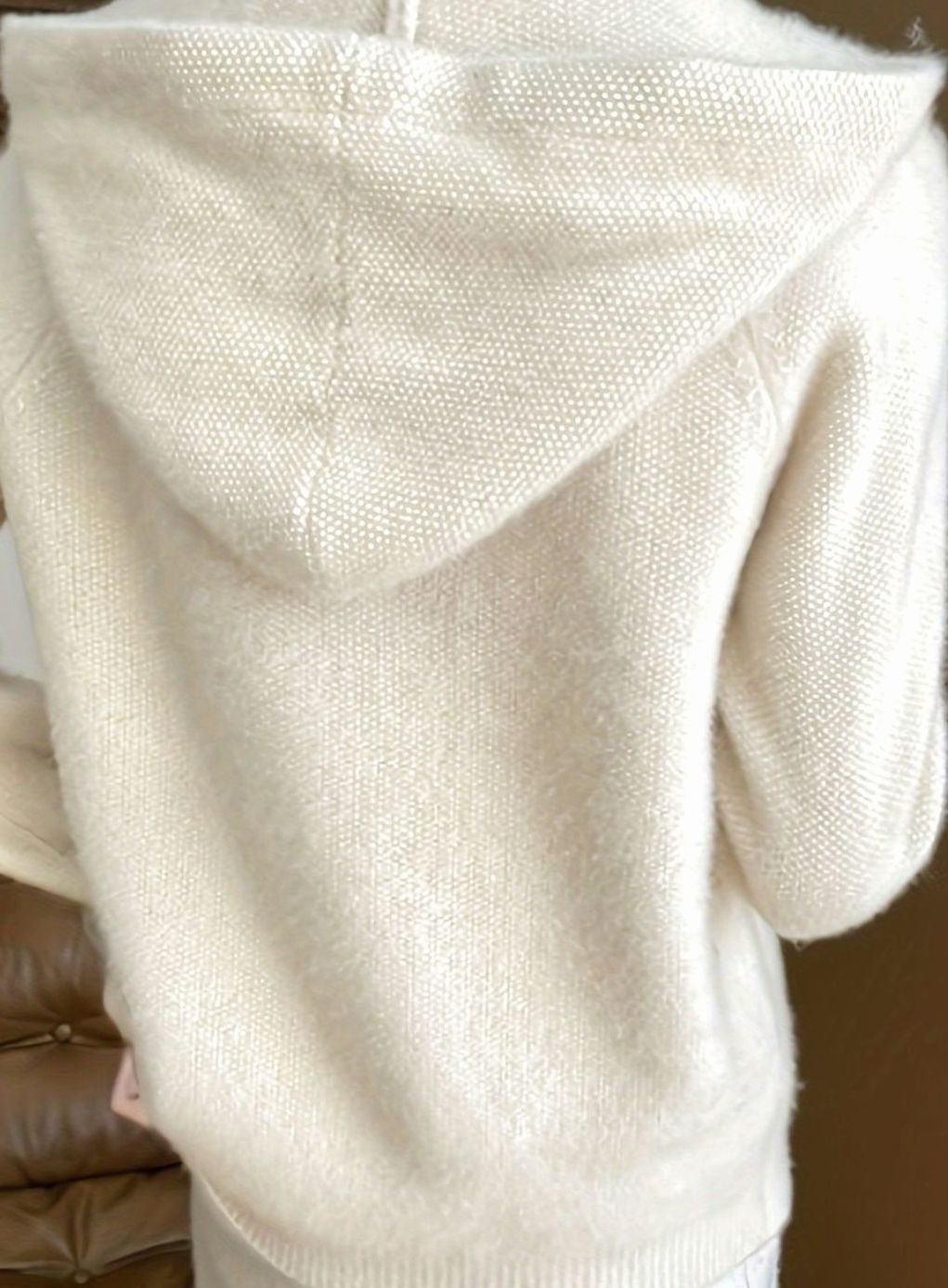 Madison | Women's Hooded Full-Zip Knit Cardigan Relaxed Fit Sweater