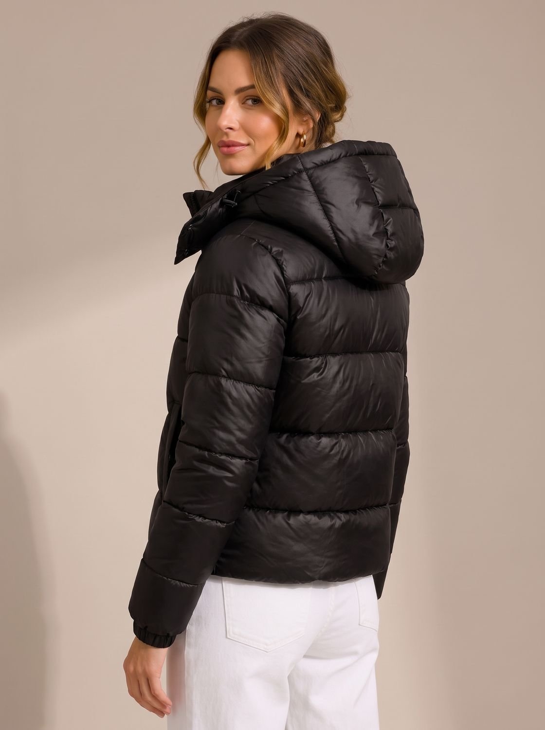 Camila | Women's Hooded Glossy Quilted Puffer Jacket