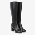 Evelyn | Women's Knee-High Block-Heel Side-Zip Heeled Boots