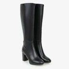 Evelyn | Women's Knee-High Block-Heel Side-Zip Heeled Boots
