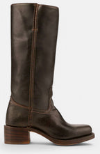 Penelope | Women's Leather Stacked-Heel Knee-High Boots