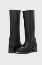 Penelope | Women's Leather Stacked-Heel Knee-High Boots