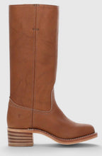 Penelope | Women's Leather Stacked-Heel Knee-High Boots