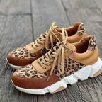Victoria | Women's Leopard Print Lace-Up Chunky Street Sneakers