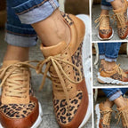 Victoria | Women's Leopard Print Lace-Up Chunky Street Sneakers
