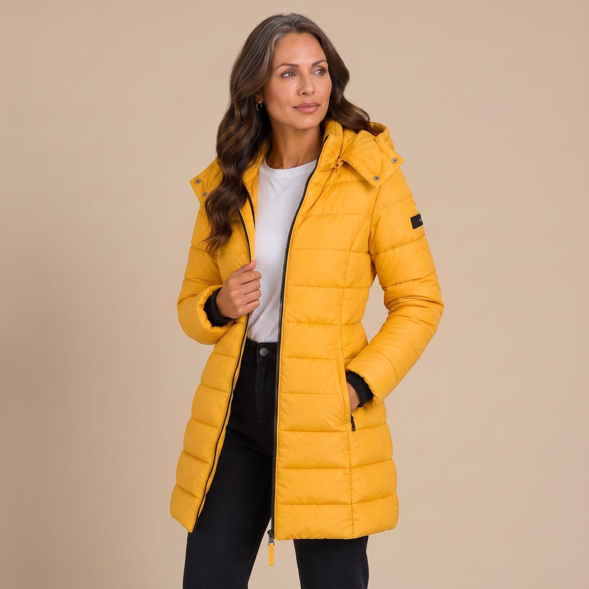 Amelia | Women's Long Hooded Quilted Puffer Jacket Insulated Winter Coat