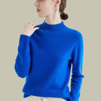 Camila | Women's Merino Mock-Neck Long-Sleeve Wool Sweaters