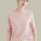 Camila | Women's Merino Mock-Neck Long-Sleeve Wool Sweaters