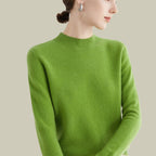 Camila | Women's Merino Mock-Neck Long-Sleeve Wool Sweaters