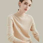 Camila | Women's Merino Mock-Neck Long-Sleeve Wool Sweaters