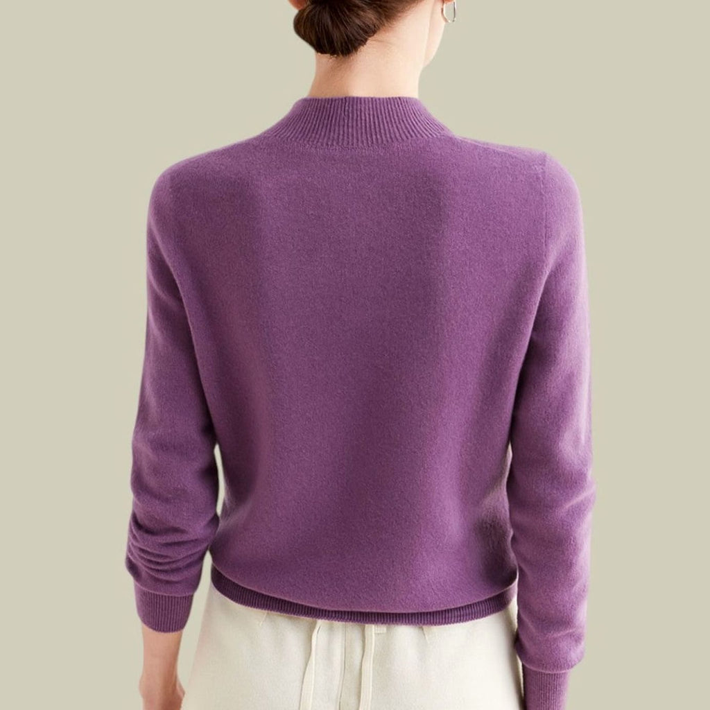 Camila | Women's Merino Mock-Neck Long-Sleeve Wool Sweaters