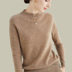 Camila | Women's Merino Mock-Neck Long-Sleeve Wool Sweaters