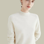Camila | Women's Merino Mock-Neck Long-Sleeve Wool Sweaters