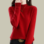Camila | Women's Merino Mock-Neck Long-Sleeve Wool Sweaters