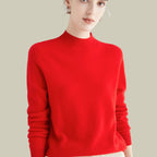 Camila | Women's Merino Mock-Neck Long-Sleeve Wool Sweaters