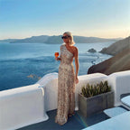 Charlotte | Women's One-Shoulder Sequin Cocktail Dress Maxi Side Slit