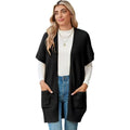 Madison | Women's Open-Front Short-Sleeve Knit Cardigan Sweater Pockets