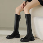 Layla | Women's Orthopedic Knee-High Back-Zip Leather Boots