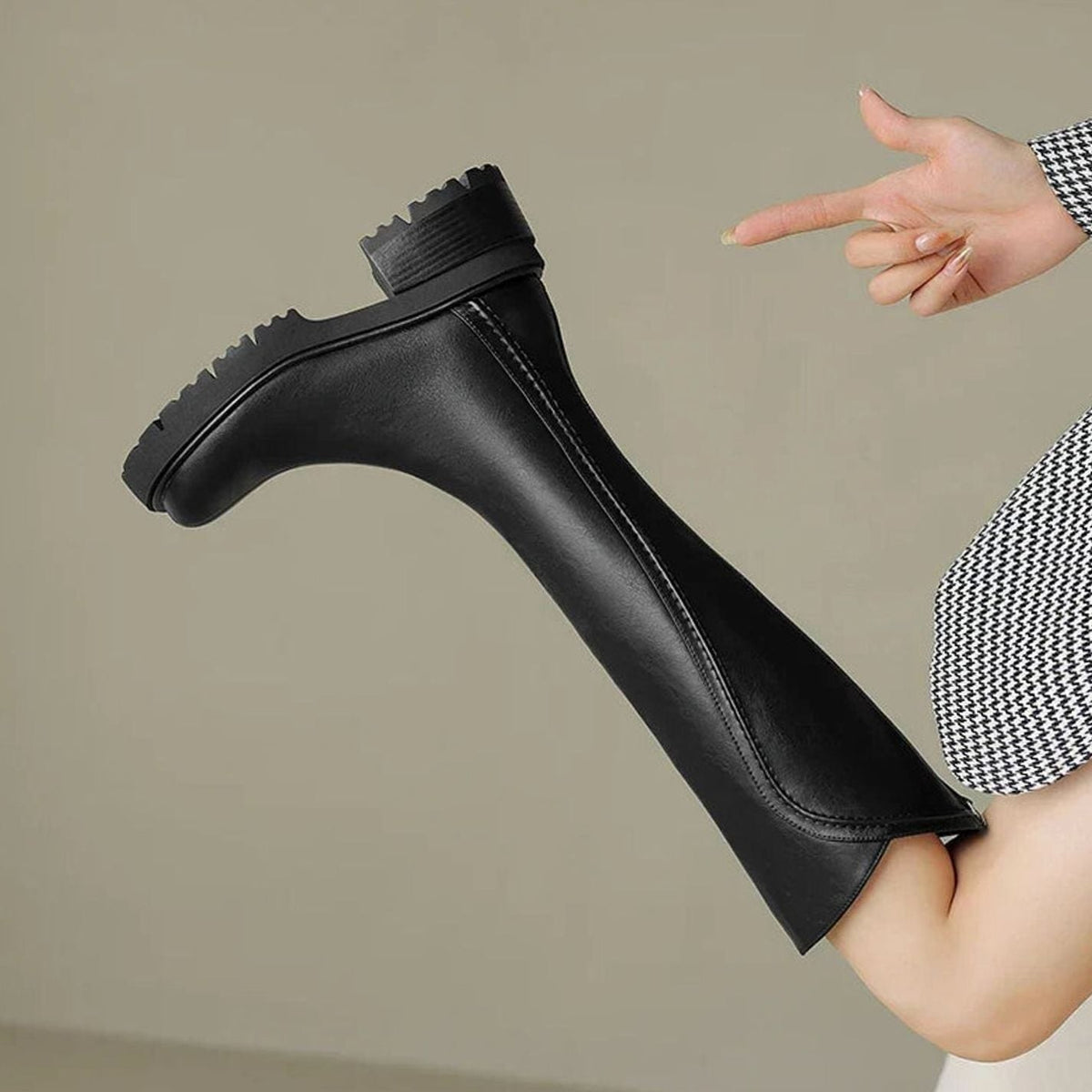 Layla | Women's Orthopedic Knee-High Back-Zip Leather Boots