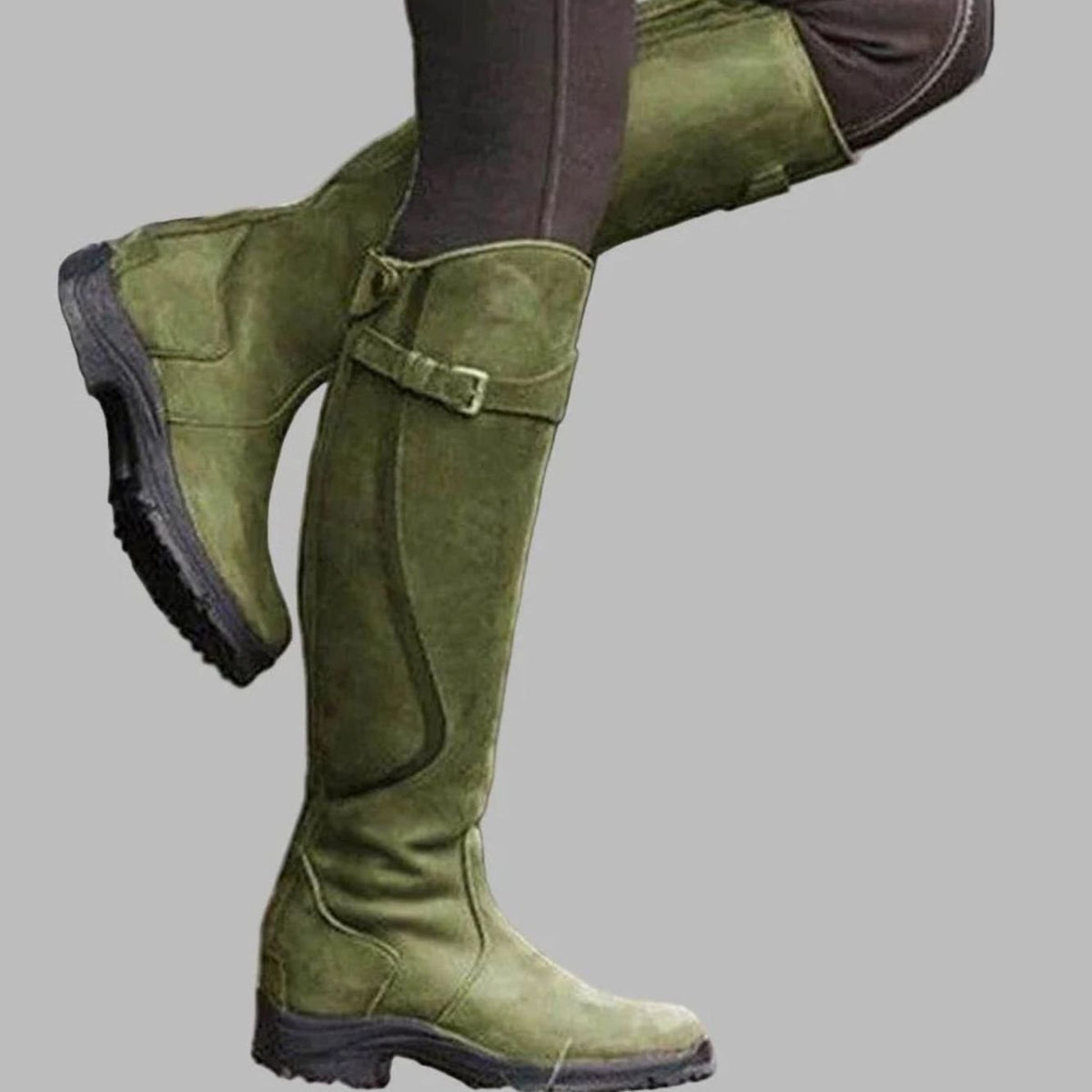 Sophia | Women's Orthopedic Knee-High Buckle Leather Boots