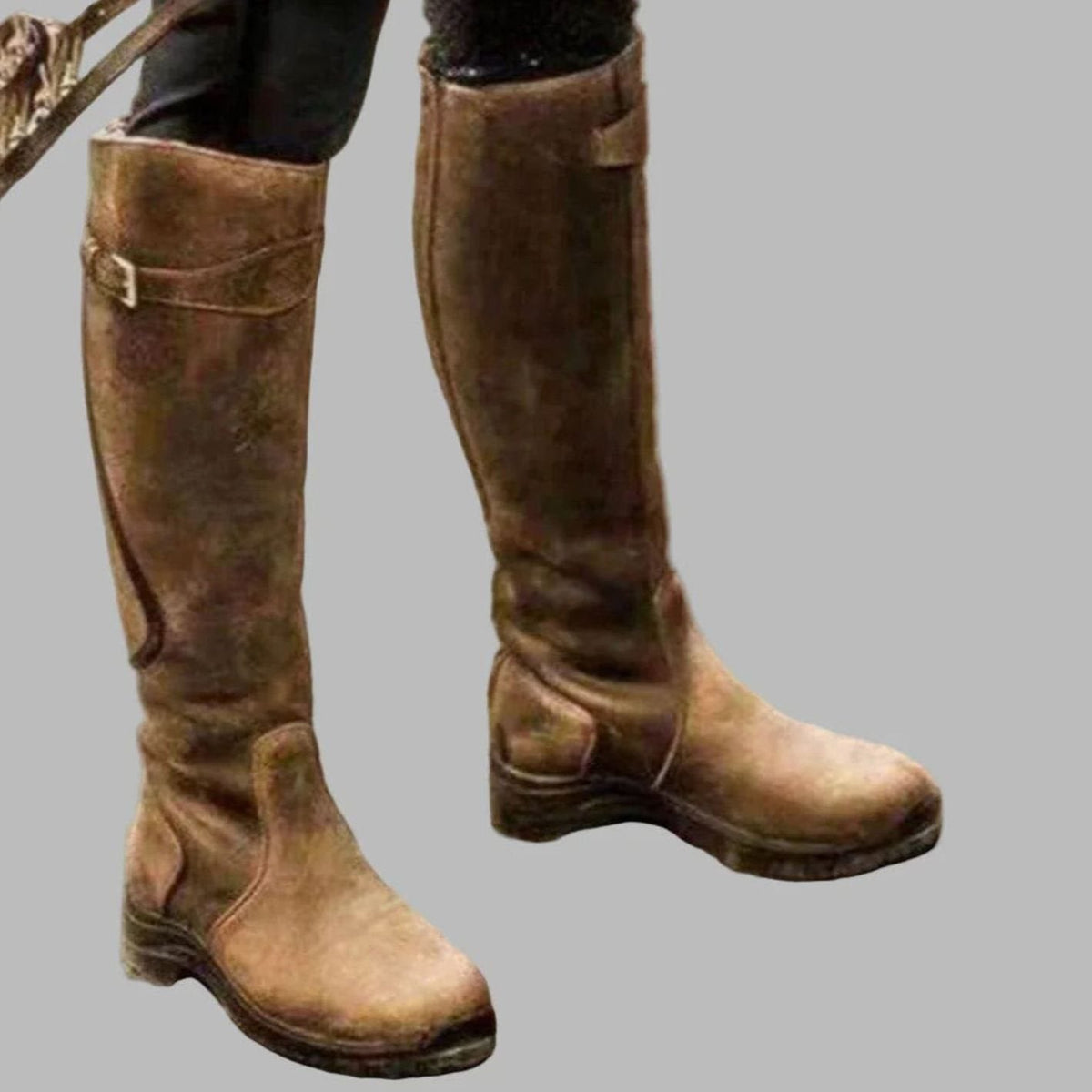 Sophia | Women's Orthopedic Knee-High Buckle Leather Boots