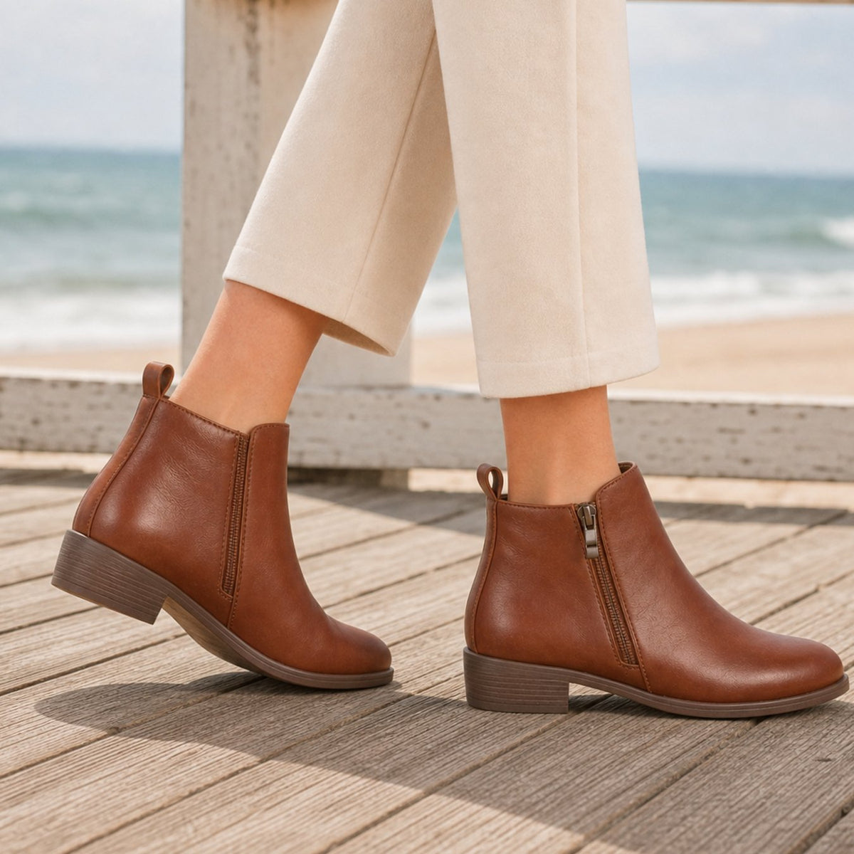 Harper | Women's Orthopedic Side-Zip Low-Heel Ankle Boots