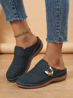 Emma | Women's Orthopedic Velcro Slip-On Mule Clogs Honeycomb Texture
