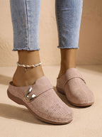 Emma | Women's Orthopedic Velcro Slip-On Mule Clogs Honeycomb Texture
