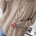 Olivia | Women's Oversized Cable Knit High-Neck Sweater