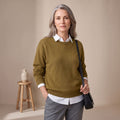 Scarlett | Women's Oversized Crew-Neck Knit Pullover Sweater