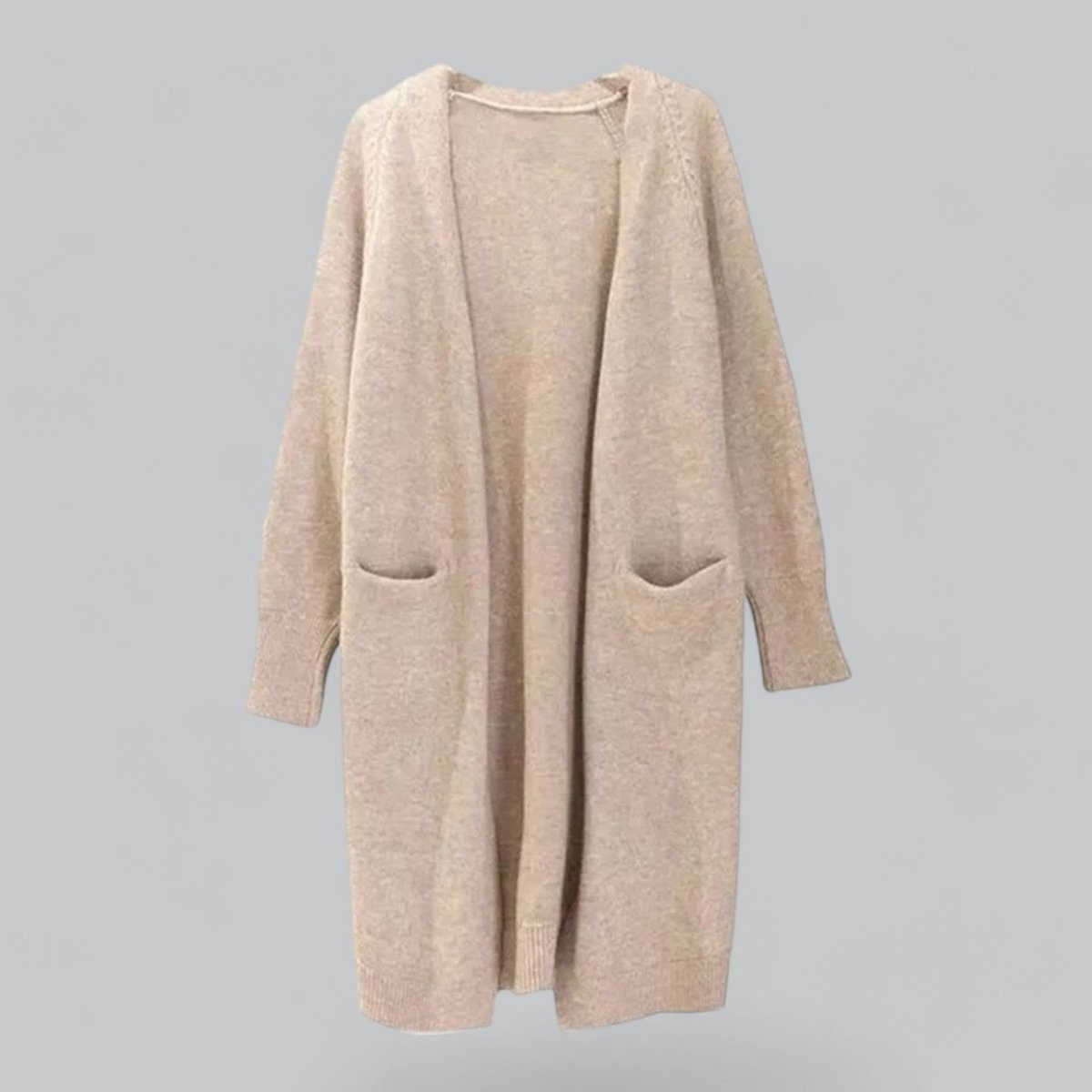 Evelyn | Women's Oversized Long Open-Front Knit Cardigan