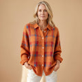 Luna | Women's Oversized Plaid Knit Button-Down Cardigan