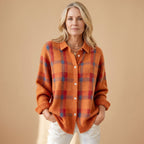 Luna | Women's Oversized Plaid Knit Button-Down Cardigan