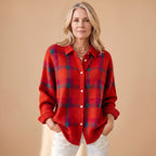 Luna | Women's Oversized Plaid Knit Button-Down Cardigan