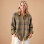 Luna | Women's Oversized Plaid Knit Button-Down Cardigan