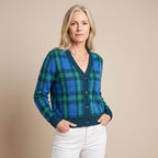 Luna | Women's Oversized Plaid Knit Button-Down Cardigan