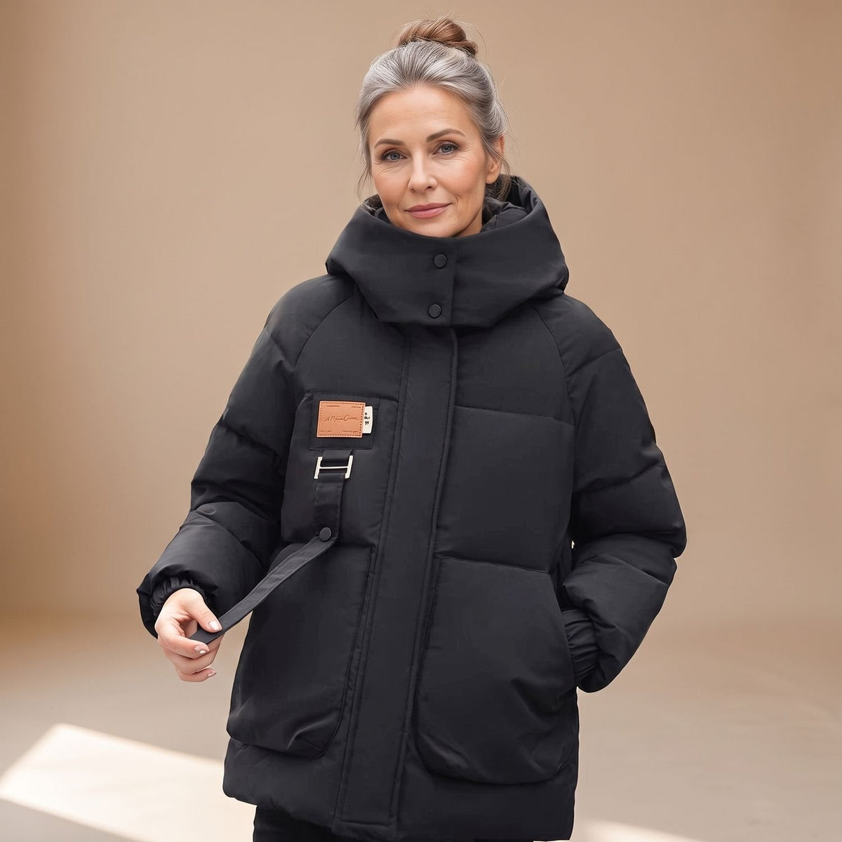 Evelyn | Women's Oversized Quilted Jacket Hooded Water-Resistant Puffer Coat