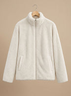 Olivia | Women's Plush Full-Zip Fleece Jacket Stand Collar