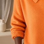 Layla | Women's Polo-Collar Button-Front Knit Cardigan