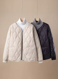 Isabella | Women's Quilted Cotton-Padded V-Neck Snap-Button Jacket