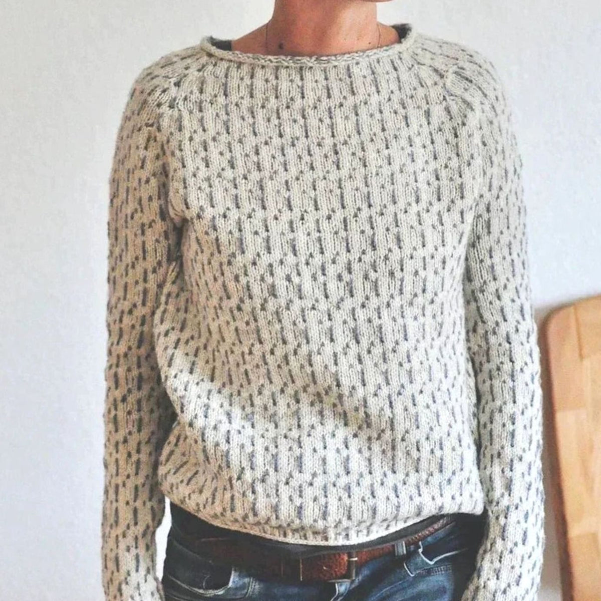 Scarlett | Women's Relaxed-Fit Crew Neck Long-Sleeve Knit Sweater