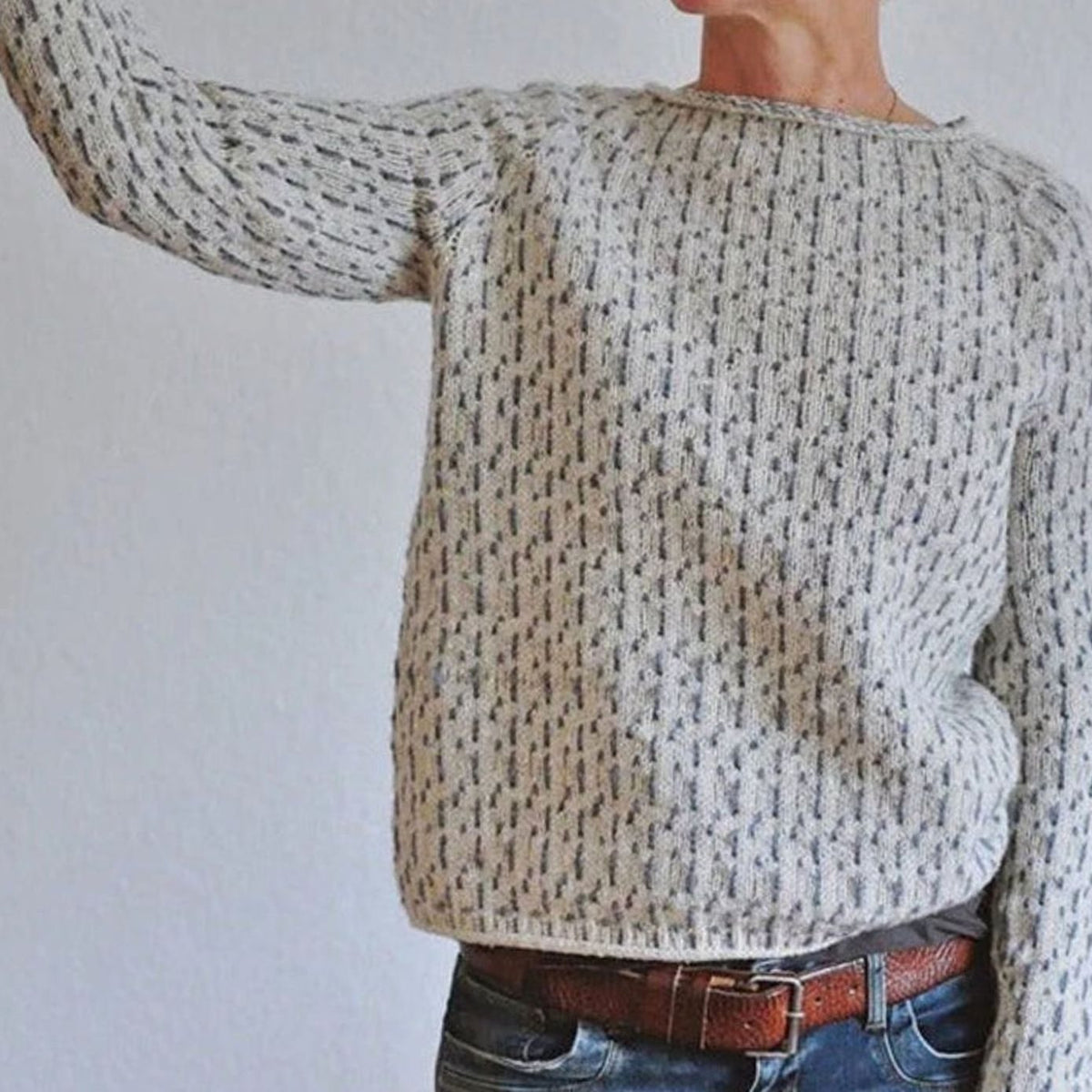 Scarlett | Women's Relaxed-Fit Crew Neck Long-Sleeve Knit Sweater