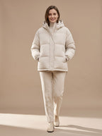 Aria | Women's Relaxed-Fit Hooded Puffer Jacket Drop-Shoulder Winter Coat