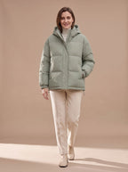 Aria | Women's Relaxed-Fit Hooded Puffer Jacket Drop-Shoulder Winter Coat