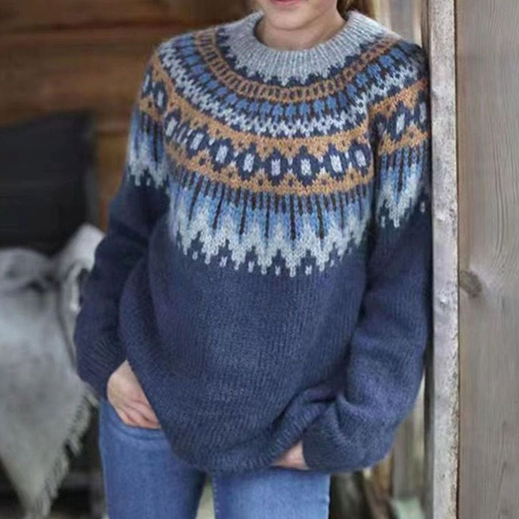Madison | Women's Relaxed-Fit Nordic Fair Isle Pattern Sweater